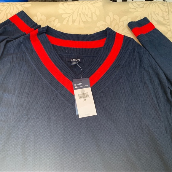 🆕Size L-CHAPS Womens Sweater Pullover V Neck - Picture 7 of 7